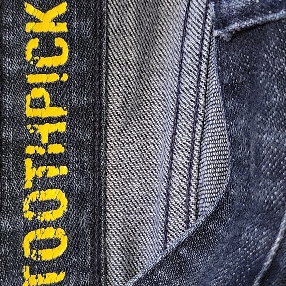 J CREW size 27 "toothpick" dark wash blue denim jeans - Picture 4 of 5